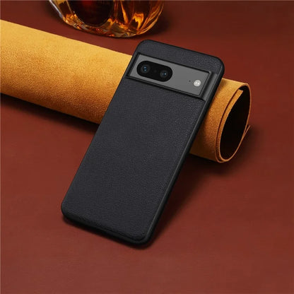 For Google Pixel 7a Phone Case PU Leather Coated PC+TPU Shockproof Cover