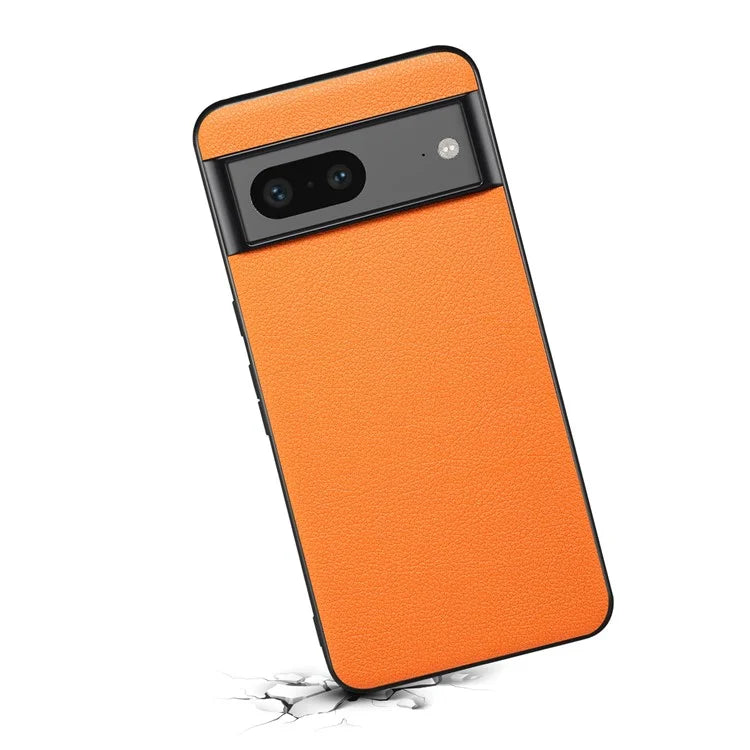 For Google Pixel 7a Phone Case PU Leather Coated PC+TPU Shockproof Cover