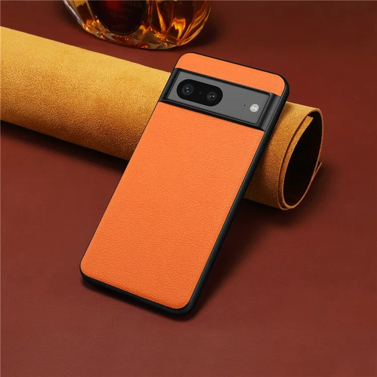 For Google Pixel 7a Phone Case PU Leather Coated PC+TPU Shockproof Cover