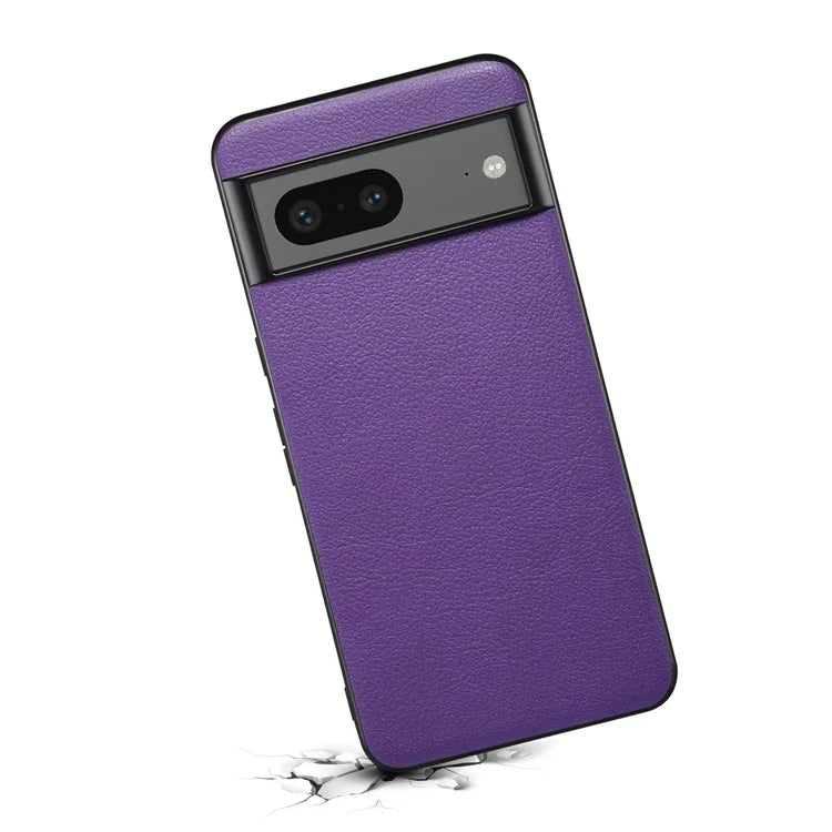 For Google Pixel 7a Phone Case PU Leather Coated PC+TPU Shockproof Cover
