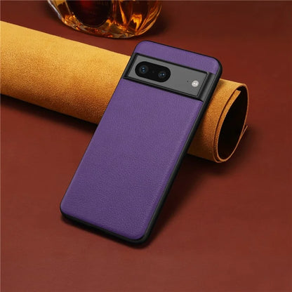 For Google Pixel 7a Phone Case PU Leather Coated PC+TPU Shockproof Cover
