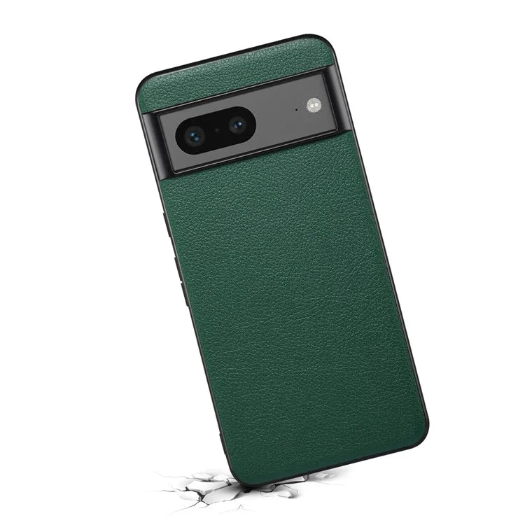 For Google Pixel 7a Phone Case PU Leather Coated PC+TPU Shockproof Cover