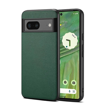 For Google Pixel 7a Phone Case PU Leather Coated PC+TPU Shockproof Cover