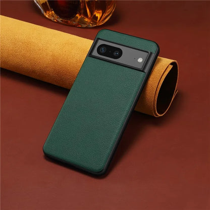 For Google Pixel 7a Phone Case PU Leather Coated PC+TPU Shockproof Cover