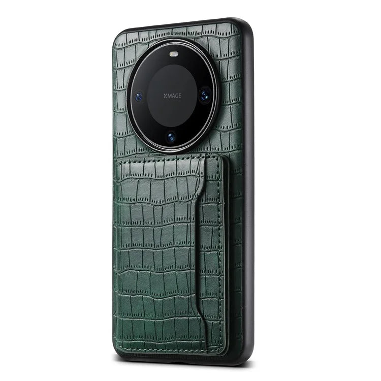 For Huawei Mate 60 Pro / Mate 60 Pro+ Phone Case Crocodile Texture Protective Cover with Card Holder