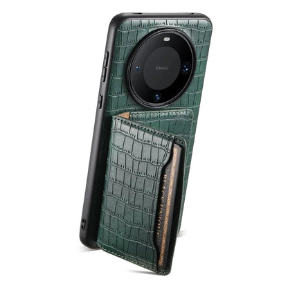 For Huawei Mate 60 Pro / Mate 60 Pro+ Phone Case Crocodile Texture Protective Cover with Card Holder