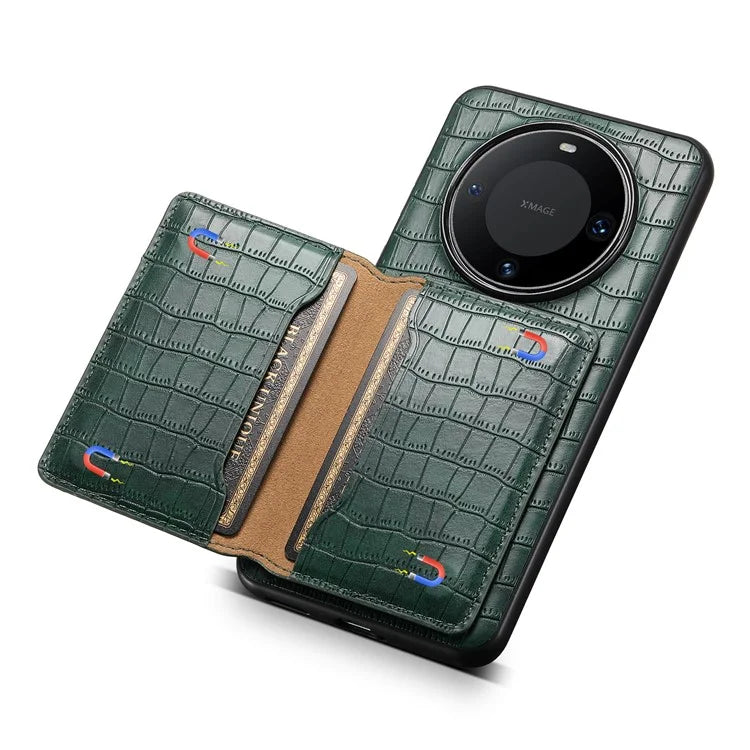 For Huawei Mate 60 Pro / Mate 60 Pro+ Phone Case Crocodile Texture Protective Cover with Card Holder