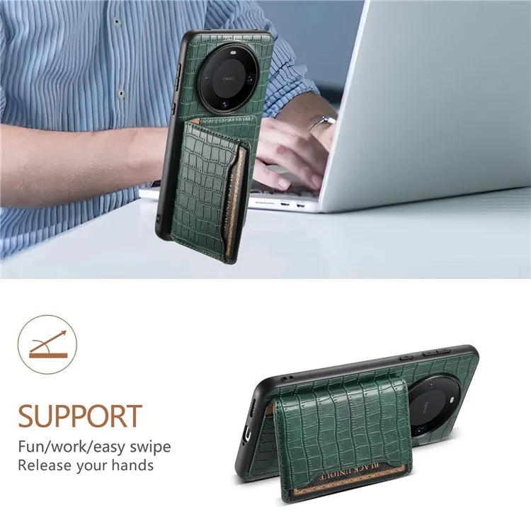 For Huawei Mate 60 Pro / Mate 60 Pro+ Phone Case Crocodile Texture Protective Cover with Card Holder