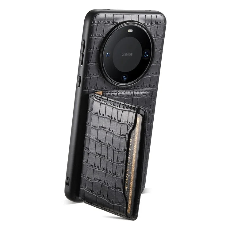 For Huawei Mate 60 Pro / Mate 60 Pro+ Phone Case Crocodile Texture Protective Cover with Card Holder
