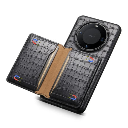 For Huawei Mate 60 Pro / Mate 60 Pro+ Phone Case Crocodile Texture Protective Cover with Card Holder