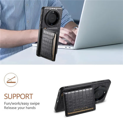 For Huawei Mate 60 Pro / Mate 60 Pro+ Phone Case Crocodile Texture Protective Cover with Card Holder