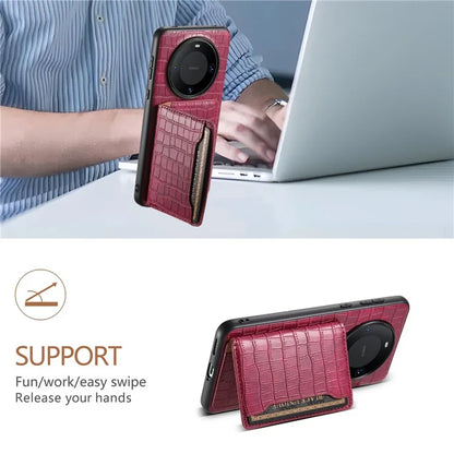 For Huawei Mate 60 Pro / Mate 60 Pro+ Phone Case Crocodile Texture Protective Cover with Card Holder
