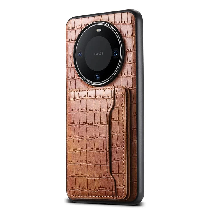 For Huawei Mate 60 Pro / Mate 60 Pro+ Phone Case Crocodile Texture Protective Cover with Card Holder
