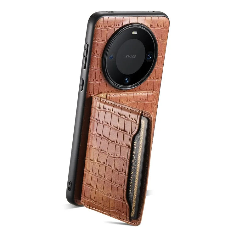 For Huawei Mate 60 Pro / Mate 60 Pro+ Phone Case Crocodile Texture Protective Cover with Card Holder