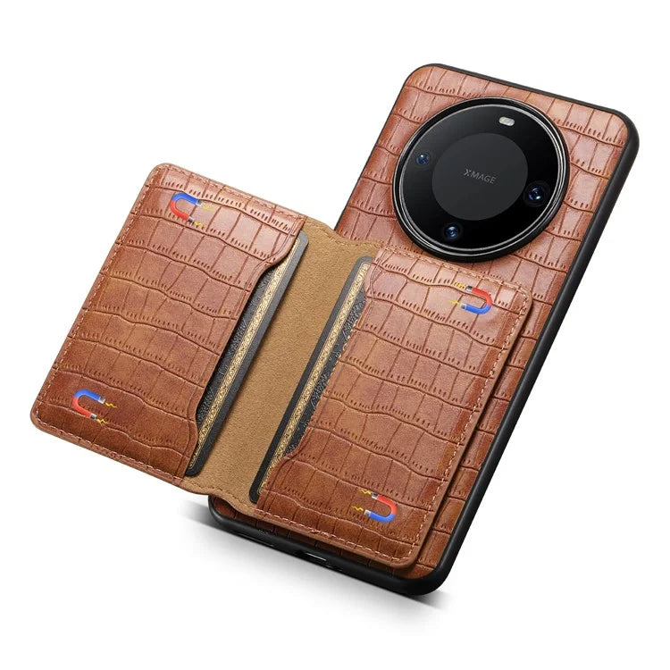 For Huawei Mate 60 Pro / Mate 60 Pro+ Phone Case Crocodile Texture Protective Cover with Card Holder