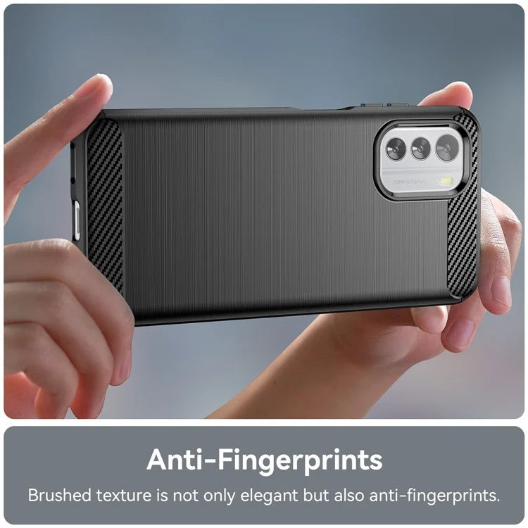 For Nokia G60 5G Case Carbon Fiber Texture Anti-Dust TPU Phone Shell