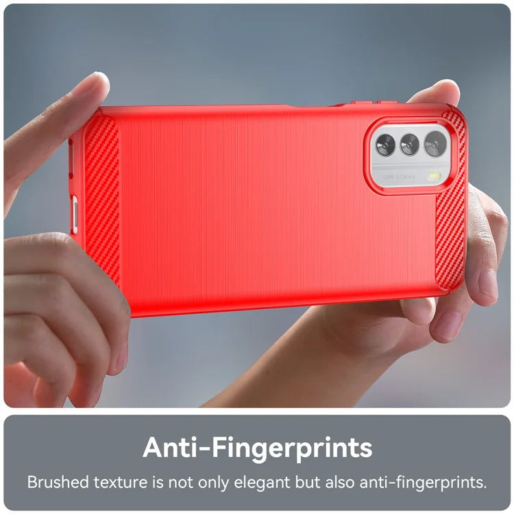 For Nokia G60 5G Case Carbon Fiber Texture Anti-Dust TPU Phone Shell