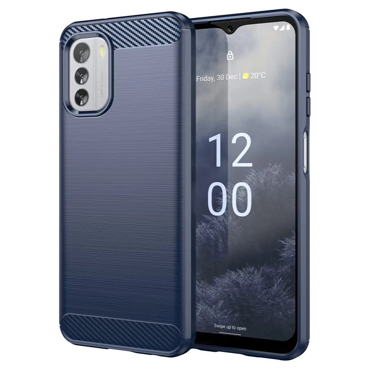 For Nokia G60 5G Case Carbon Fiber Texture Anti-Dust TPU Phone Shell