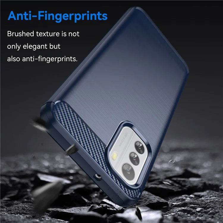 For Nokia G60 5G Case Carbon Fiber Texture Anti-Dust TPU Phone Shell