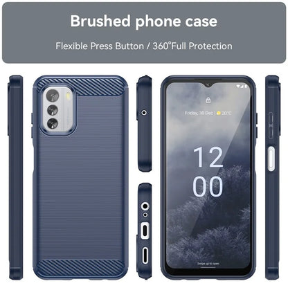 For Nokia G60 5G Case Carbon Fiber Texture Anti-Dust TPU Phone Shell