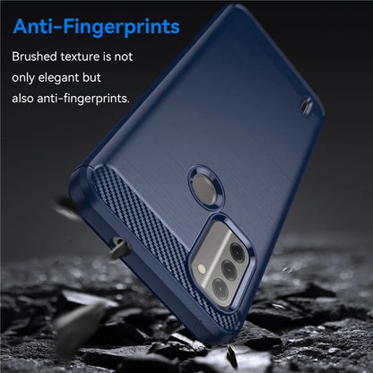 For Nokia C31 4G Case Carbon Fiber Texture Brushed Phone Back Cover