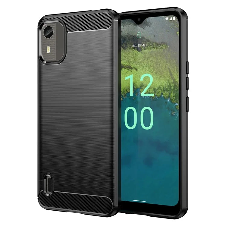 For Nokia C12 Pro / C12 Plus Cover Dustproof TPU Brushed Phone Case