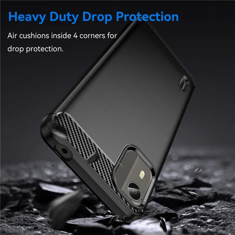 For Nokia C12 Pro / C12 Plus Cover Dustproof TPU Brushed Phone Case