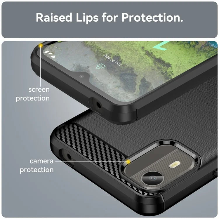For Nokia C12 Pro / C12 Plus Cover Dustproof TPU Brushed Phone Case