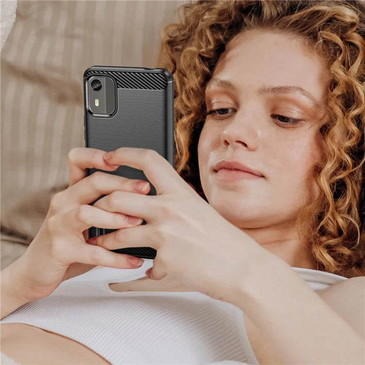 For Nokia C12 Pro / C12 Plus Cover Dustproof TPU Brushed Phone Case