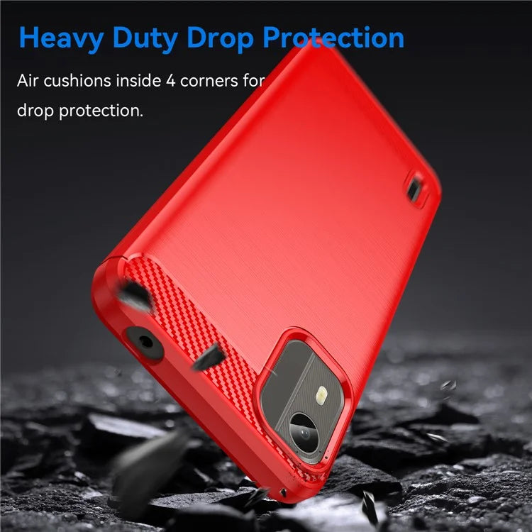For Nokia C12 Pro / C12 Plus Cover Dustproof TPU Brushed Phone Case