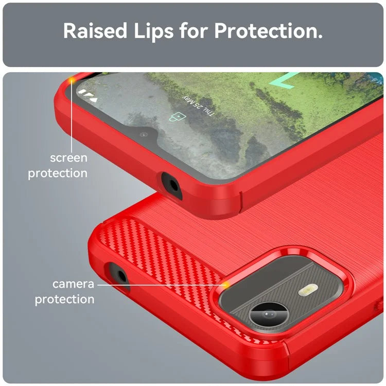 For Nokia C12 Pro / C12 Plus Cover Dustproof TPU Brushed Phone Case