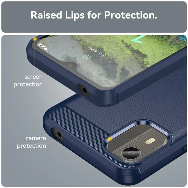 For Nokia C12 Pro / C12 Plus Cover Dustproof TPU Brushed Phone Case