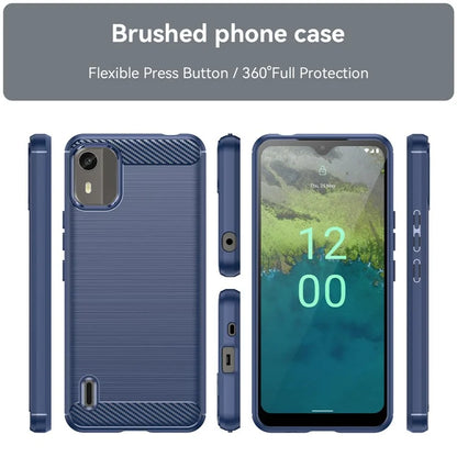 For Nokia C12 Pro / C12 Plus Cover Dustproof TPU Brushed Phone Case