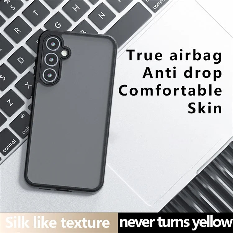 For 	Samsung Galaxy A25 5G (Global) (161.0 x 76.5 x 8.3mm) Case Frosted Slim-Fit TPU+PC Cover