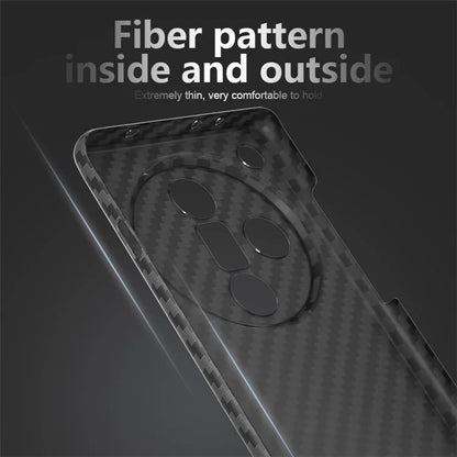 For Oppo Find X7 Ultra Phone Cover Hard PC Carbon Fiber Texture Protective Case+Red
