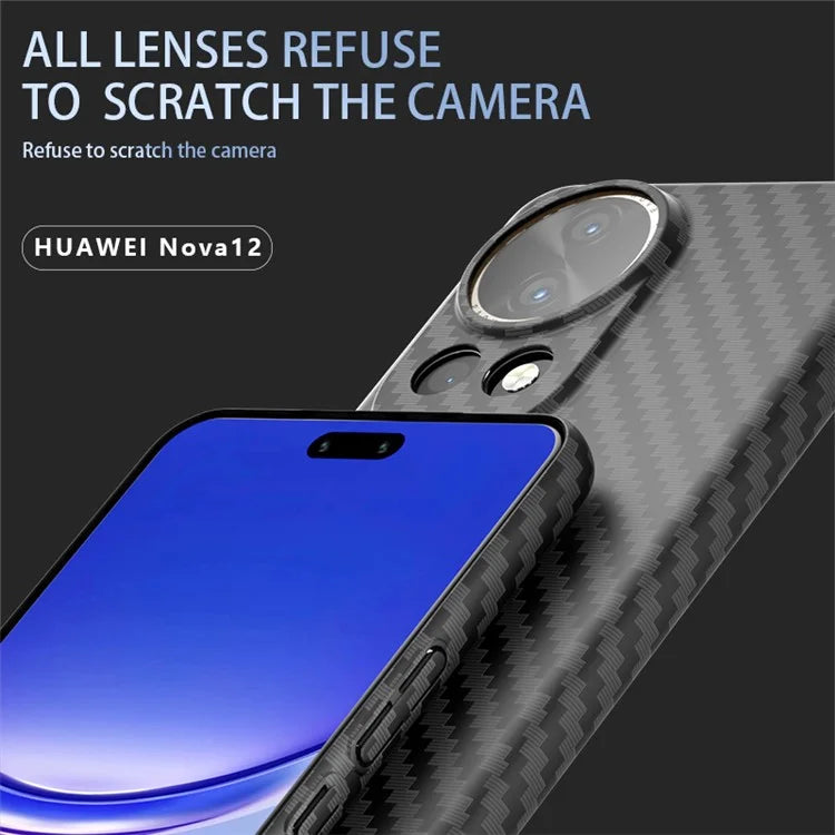 For Huawei nova 12 Pro 5G / nova 12 Ultra 5G Case Splicing Color Carbon Fiber Texture Protective Shell