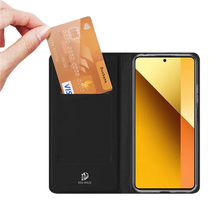 DUX DUCIS Skin Pro Series For Xiaomi Redmi Note 13 5G Cell Phone Case Card Slots PU Leather Cover