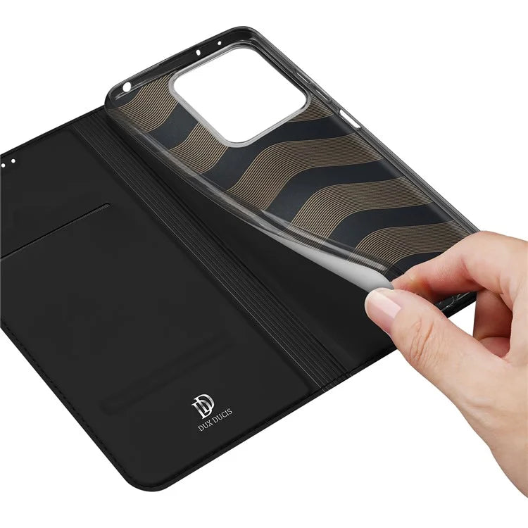 DUX DUCIS Skin Pro Series For Xiaomi Redmi Note 13 5G Cell Phone Case Card Slots PU Leather Cover