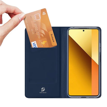 DUX DUCIS Skin Pro Series For Xiaomi Redmi Note 13 5G Cell Phone Case Card Slots PU Leather Cover