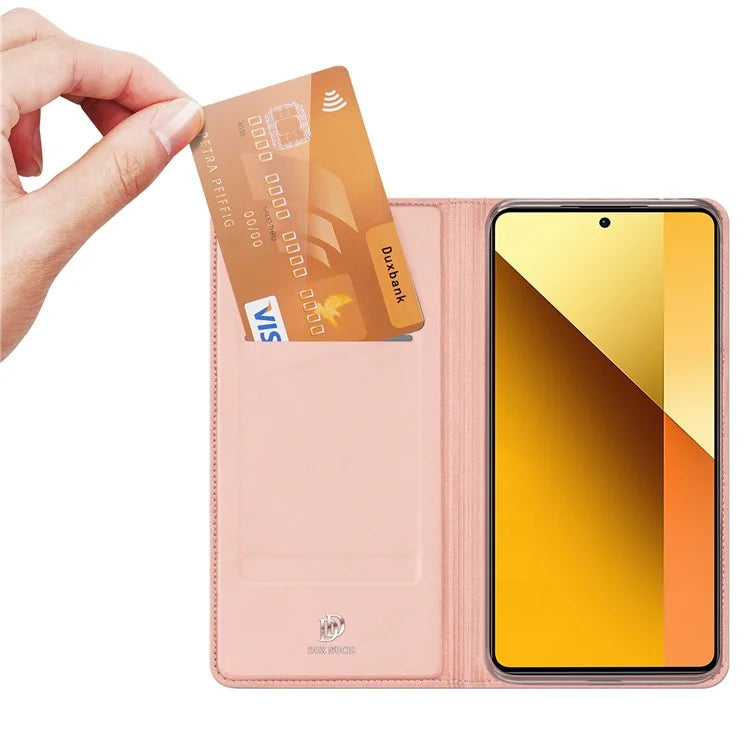 DUX DUCIS Skin Pro Series For Xiaomi Redmi Note 13 5G Cell Phone Case Card Slots PU Leather Cover