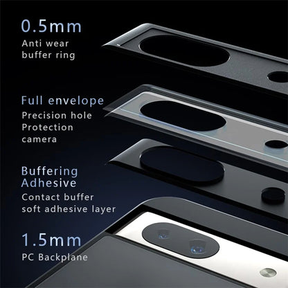 For Google Pixel 8a Case Clear TPU+PC Reinforced Corners Phone Shell