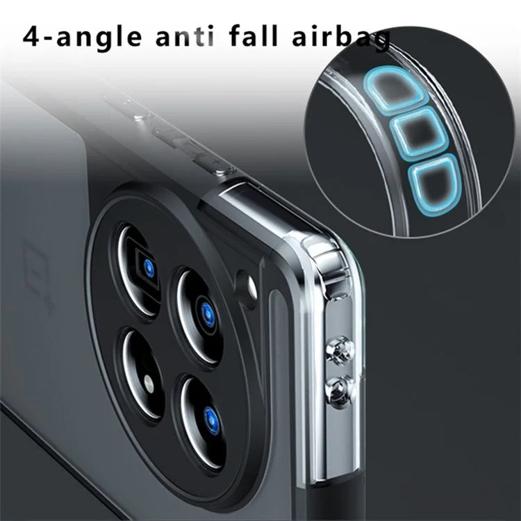 For OnePlus 12R 5G / Ace 3 5G Matte Case TPU+PC Drop-resistant Phone Cover