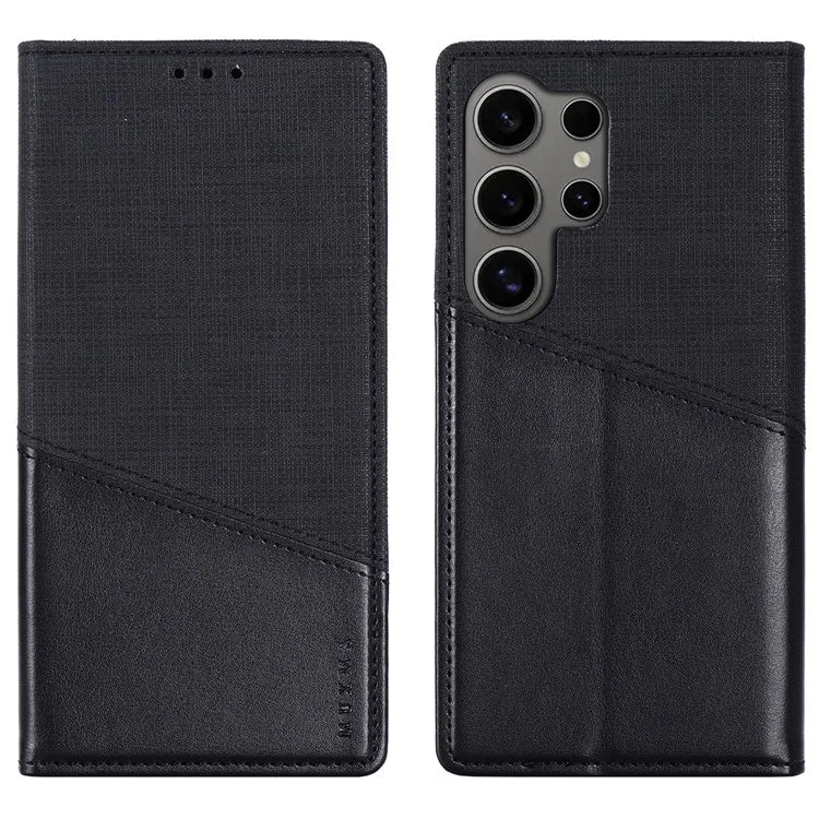 MUXMA MX109 For Samsung Galaxy S23 Ultra Case RFID Blocking Leather Phone Cover with Wallet Stand
