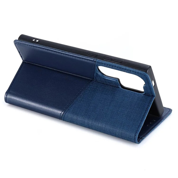 MUXMA MX109 For Samsung Galaxy S23 Ultra Case RFID Blocking Leather Phone Cover with Wallet Stand