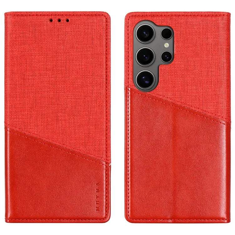 MUXMA MX109 For Samsung Galaxy S23 Ultra Case RFID Blocking Leather Phone Cover with Wallet Stand