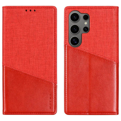 MUXMA MX109 For Samsung Galaxy S23 Ultra Case RFID Blocking Leather Phone Cover with Wallet Stand