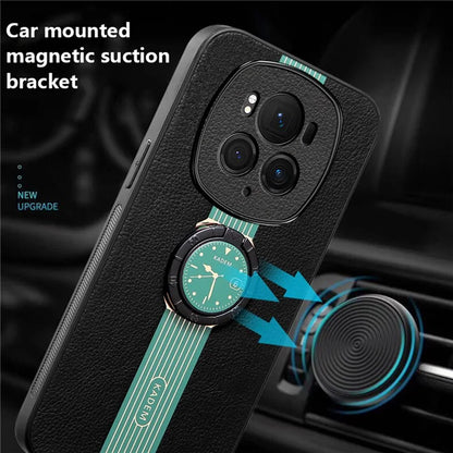 KADEM For Honor Magic6 Pro 5G Watch Pattern Cell Phone Case Ring Kickstand Cover
