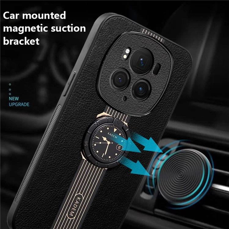 KADEM For Honor Magic6 Pro 5G Watch Pattern Cell Phone Case Ring Kickstand Cover