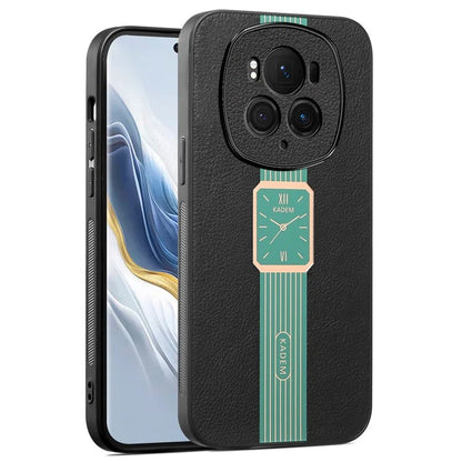 KADEM For Honor Magic6 Pro 5G Case Drop-proof PU+TPU+Acrylic Smartphone Back Cover