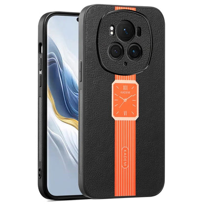 KADEM For Honor Magic6 Pro 5G Case Drop-proof PU+TPU+Acrylic Smartphone Back Cover